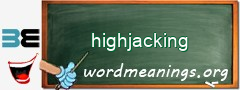 WordMeaning blackboard for highjacking